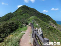 長門川尻岬灯台への遊歩道